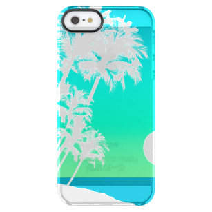 Kapaa Sunset Hawaiian Handflatan Träd Scenia Clear iPhone SE/5/5s Skal