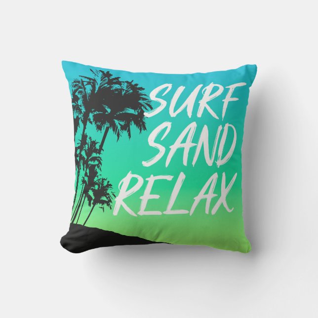 Kapaa Sunset Hawaiian Palmträd Reversibel Kudde (Framsida)