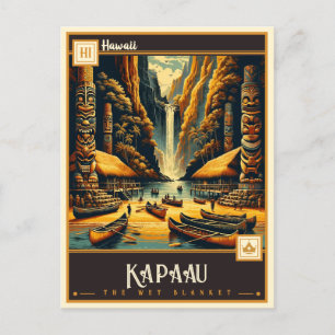 Kapaau, Hawaii VINTAGE Vykort