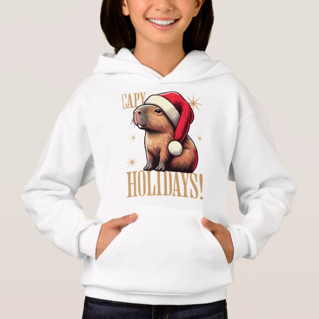 Kapaca Helgdagar - Utmatad julklapp - Capybara Des T Shirt (Framsida)