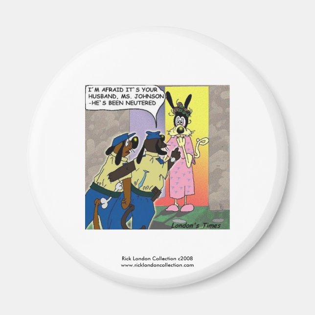 Kapacitet Hund Novelty Magnet Tecknad (Framsidan)