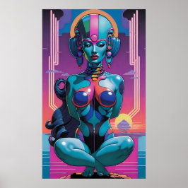 Kapacitet i New Metropolis Sci-Fi Fantasy Pin-Up Poster