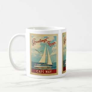 Kapacitet: Segelbåt Vintage resor New jersey Kaffemugg