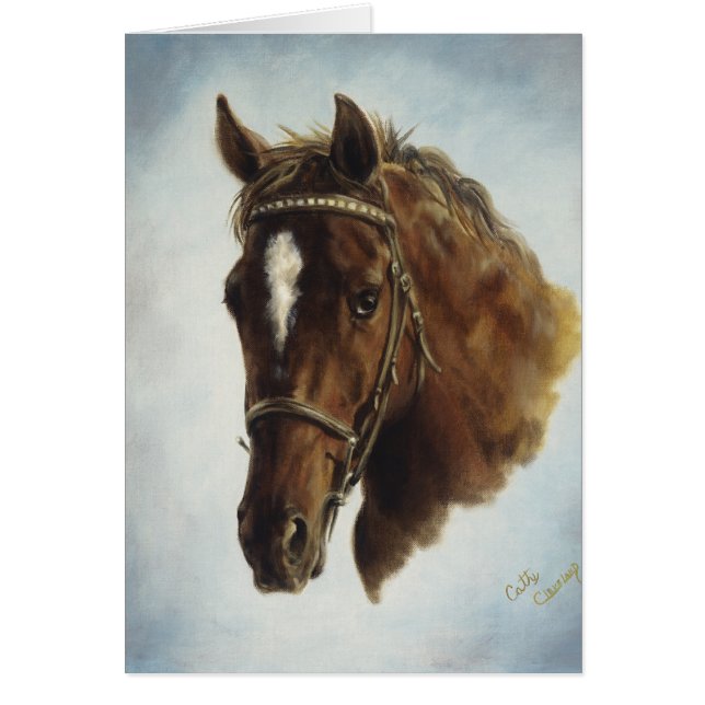 Kapacitetshästkort Hälsningskort (Framsidan)