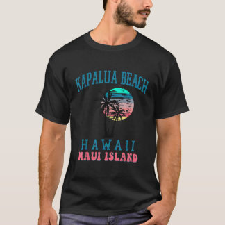 Kapalua Beach Maui Hawaii Beach Handflatan Träd So T Shirt