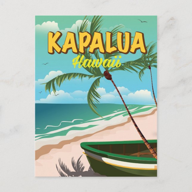Kapalua Hawaii-reseaffisch Vykort (Framsida)