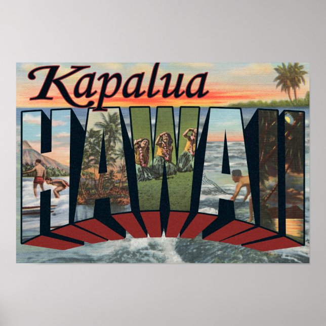 Kapalua, Hawaii - Stora Brev Scenes Poster (Framsidan)