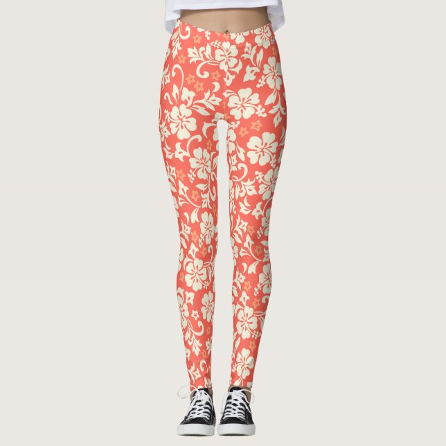 Kapalua Pareau Hawaiian Hibiscus Leggings (Framsida)