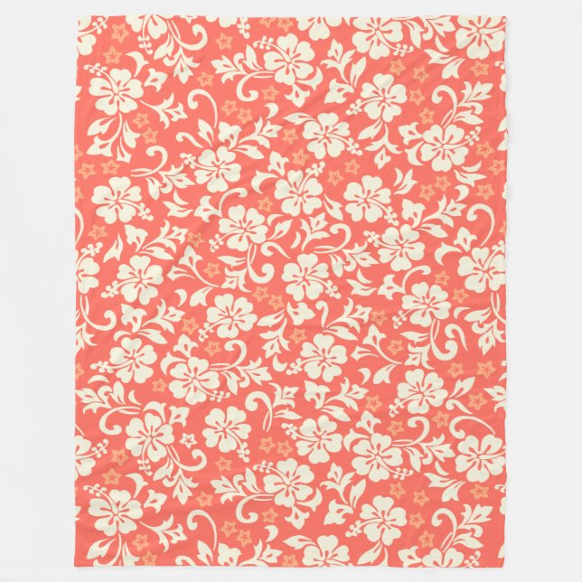 Kapalua Pareau hawaiibohibiskus Fleecefilt (Framsidan)