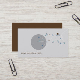 Kapande fågel + Blå Anpassningsbar i familjen Ny A Visitkort