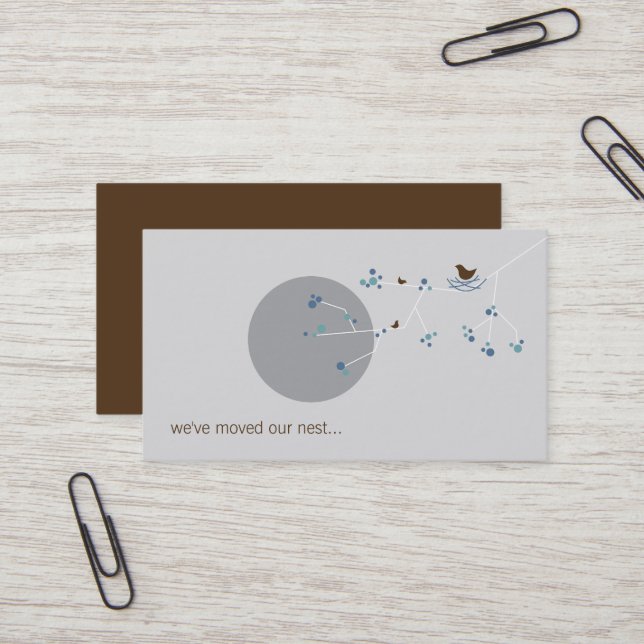 Kapande fågel + Blå Anpassningsbar i familjen Ny A Visitkort (Fram/Back In Situ)