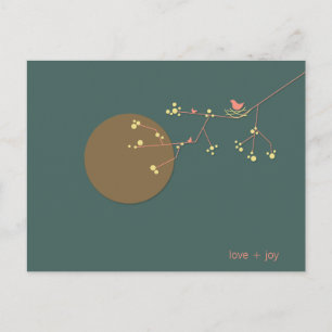 Kapande vykort för fågel och familj Baby Tack