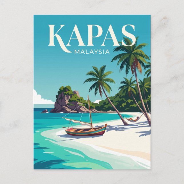 Kapas Island Malaysia Vykort (Framsida)