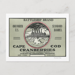 Kapcod Battleship Brand Cranberry Label Vykort