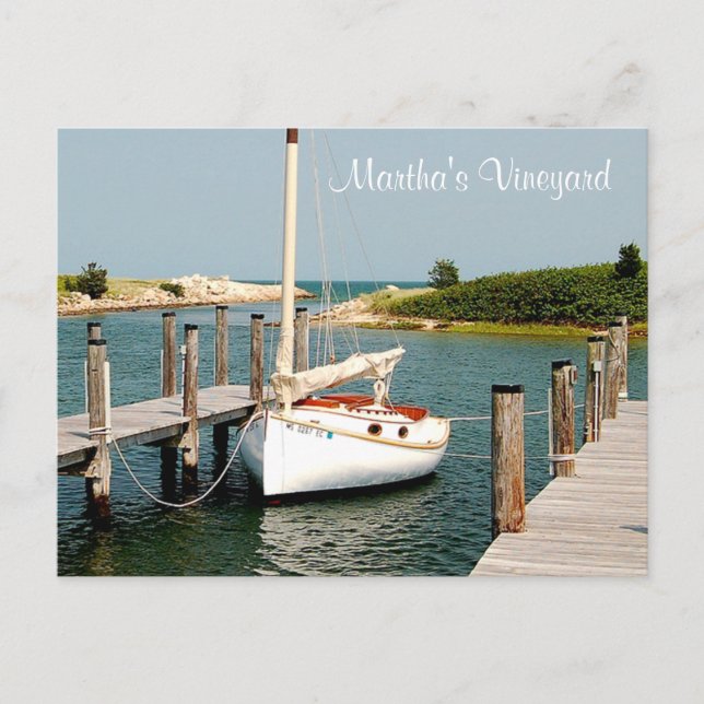 Kapcod MORSA Martha's Vineyard Harbor Post Card Vykort (Framsida)