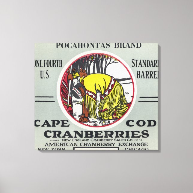 Kapcod Pocahontas Brand Cranberry Label Canvastryck (Framsida)