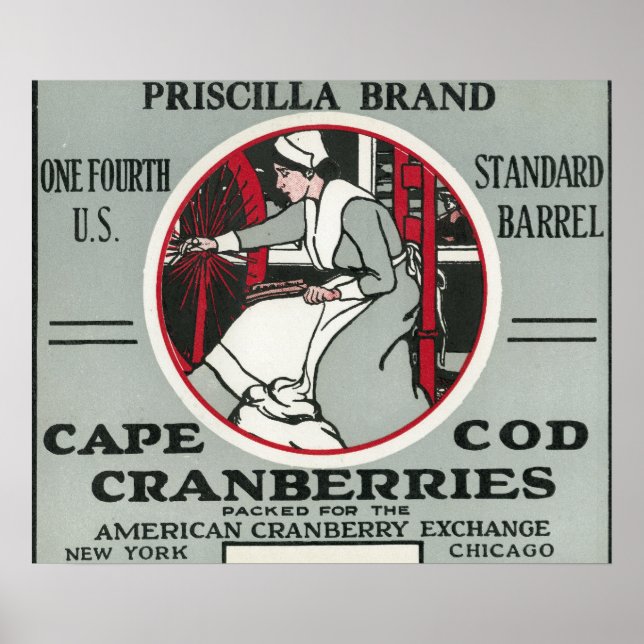 Kapcod Priscilla Brand Cranberry-etikett Poster (Framsidan)