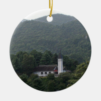 Kapell i himmeldalprydnad julgransprydnad keramik