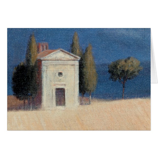 Kapell nära Pienza II 2012 Hälsningskort (Framsidan Horizontal)