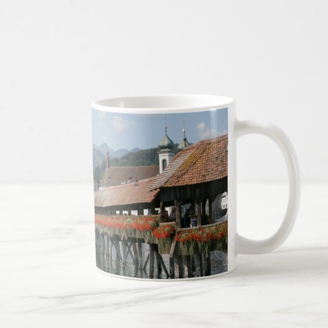 Kapell överbryggar, Lucerne, Schweitz Kaffemugg (Höger)