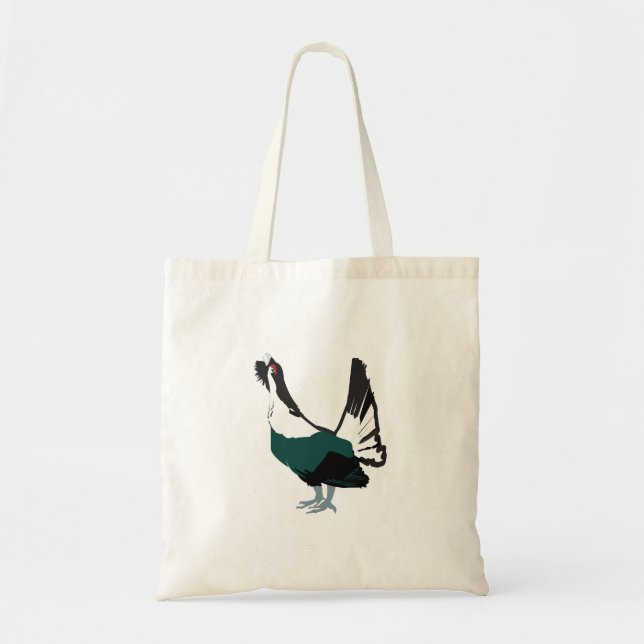 Kapercaillie bird Art Budget Tote Tygkasse (Framsidan)