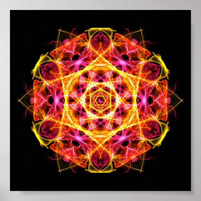 Kapha Dosha Balancing Ayurveda Mandala Poster (Framsidan)