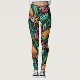 Kapibaraskog Drömmar Sömlös Ytmönster Leggings