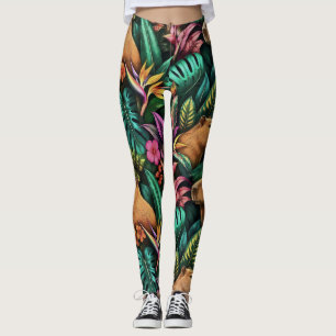 Kapibaraskog Drömmar Sömlös Ytmönster Leggings