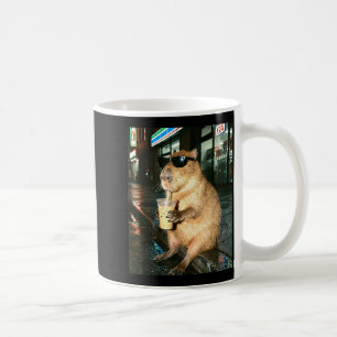 Kapibarer dricker iskaffe, kapibar foto meme kaffemugg