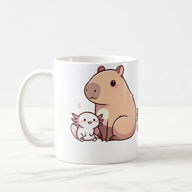 Kapibarer Och Axolotl Kaffemugg (Vänster)