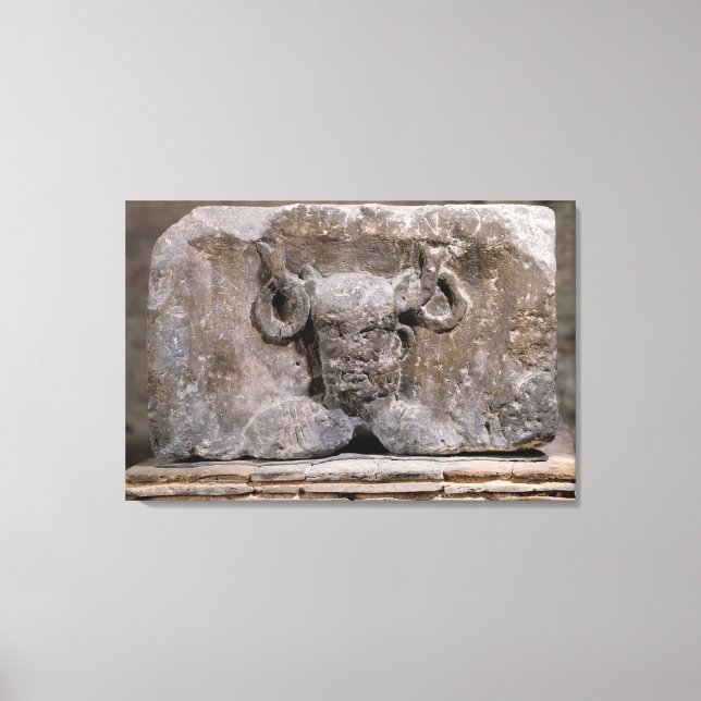 Kapital i Nautes-pelaren som skildrar Cernunnos Canvastryck (Framsida)