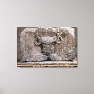 Kapital i Nautes-pelaren som skildrar Cernunnos Canvastryck