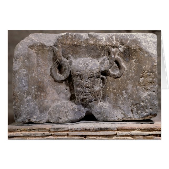 Kapital i Nautes-pelaren som skildrar Cernunnos Hälsningskort (Framsidan Horizontal)