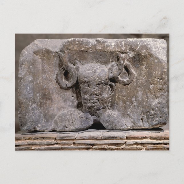 Kapital i Nautes-pelaren som skildrar Cernunnos Vykort (Framsida)