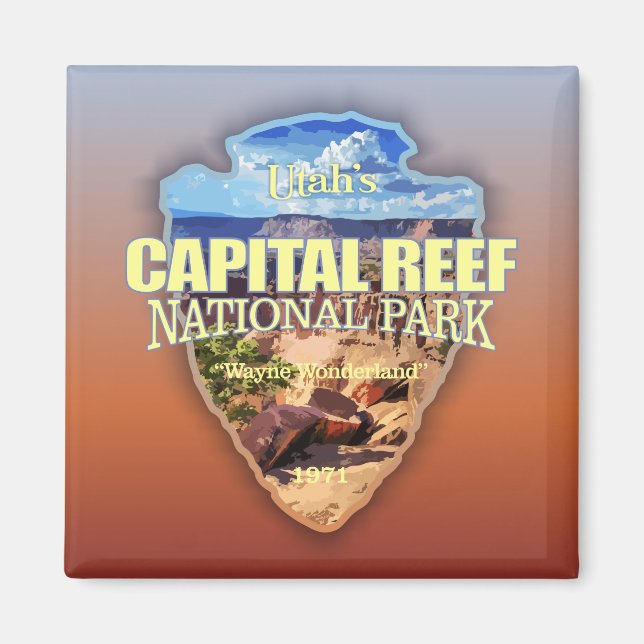 Kapital Reef NP (pilhuvud) Magnet (Framsidan)