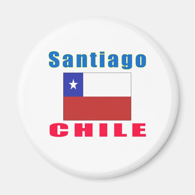 Kapitaldesign för Santiago Chile Magnet (Framsidan)