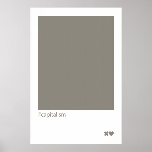 Kapitalism Abstrakt Konsttryck Modern Liberal Hem Poster (Framsidan)