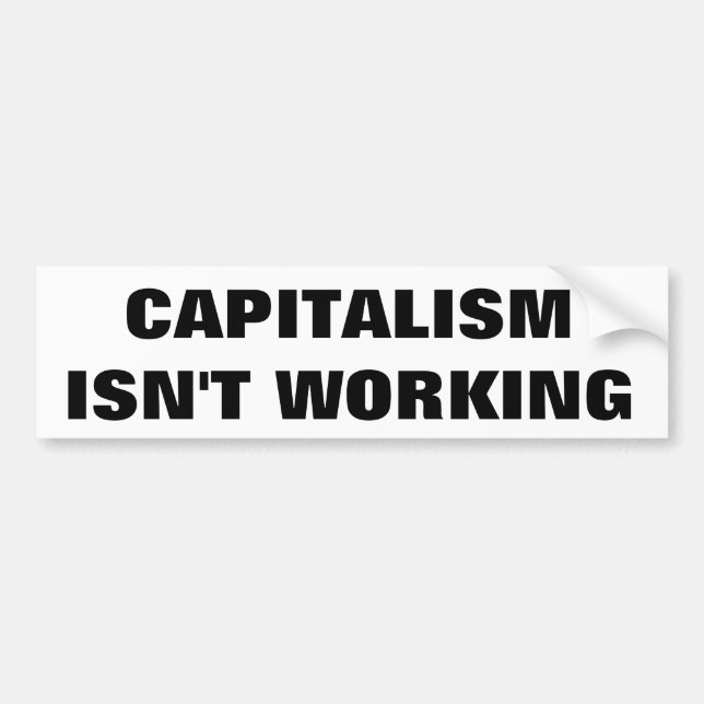 Kapitalism är inte funktionsduglig bildekal (Framsidan)