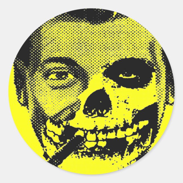 kapitalism är roligt runt klistermärke (Framsida)