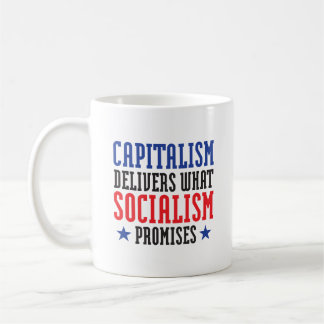 Kapitalism levererar vad socialismen lovar kaffemugg