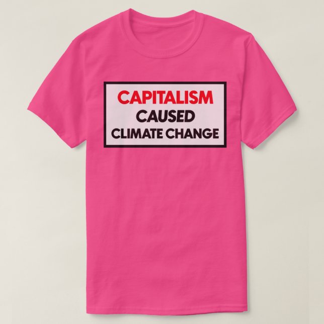 Kapitalism orsakad av klimatförändringar1 t shirt (Design framsida)