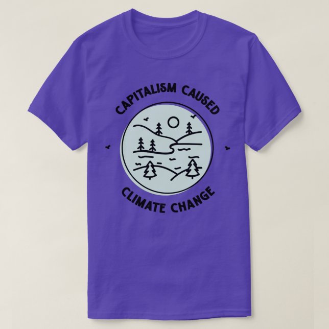 Kapitalism orsakad av klimatförändringar2 t shirt (Design framsida)
