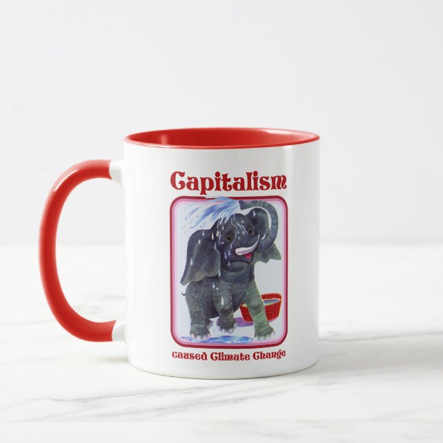 Kapitalism orsakade klimatförändringar mugg (Vänster)