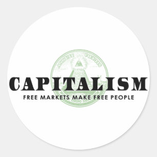 Kapitalism Runt Klistermärke