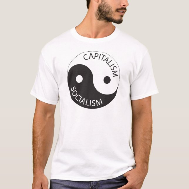 Kapitalism Socialism; Yin Yang T-shirt (Framsida)