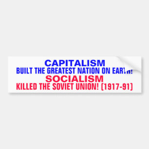 KAPITALISMEN BYGgde USA! SOCIALISMEN DÖDADE USSR! Bildekal