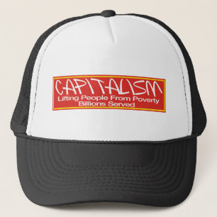 Kapitalismhatt - lyftande folk från fattigdom truckerkeps
