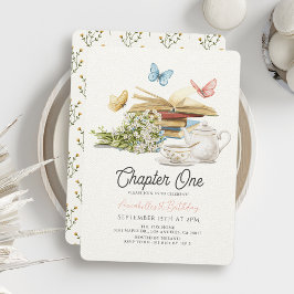 Kapitel 1 Tea Butterfly Storybook 1:a födelsedagen Inbjudningar