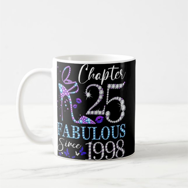 Kapitel 25 Fabulous sedan 1998 25 Birthday Queen Kaffemugg (Vänster)