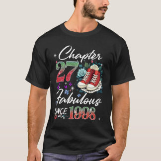 Kapitel 27 Fantastisk EST 1998 27:e Blommiga Födel T Shirt